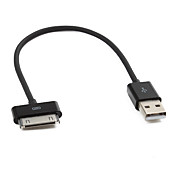 USB lader voor iPhone 4, 4s, 3G, 3GS, de nieuwe iPad en ipods (20 cm, zwart)