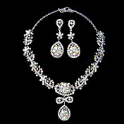 conjunto lindo rhinestone ladies 'jóias, incluindo colar e brincos