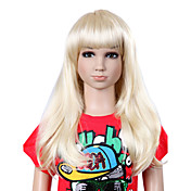 Top Grade Synthetic Long Sweat Straight Blonde Children's Wig