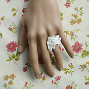 Handmade White Lace Flower Classic Lolita Ring