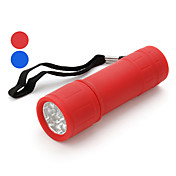 Kunststoff 9 LED Taschenlampe mit Handschlaufe (farbig sortiert)