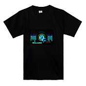 Sound und Musik aktiviert Ball Muster führte T-Shirt (3 x AAA Batterien)