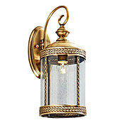 1 - Light 40W Golden Wall Light in Antique Style