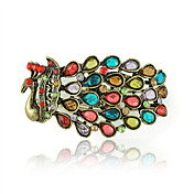 Vivid Peacock Design Ladies' Bracelet In Copper Plating Alloy
