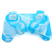 beschermende dual-color siliconen case voor de PS3-controller (blauw en wit)