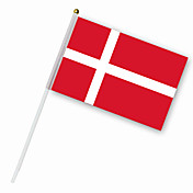 Nylon Dänemark-Flagge (30 x 14 cm)