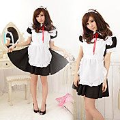 Cute Polyester Maid Suit with Red Ribbon (5 Pieces)