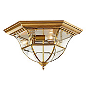 Golden Flush Mount with 3 Lights