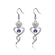 Elegant Knot Austrian Crystal In Real Platinum Plated Ladies' Earrings (More Colors)