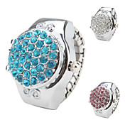 cristallo di donne design in lega di orologio analogico al quarzo anello (colori assortiti)