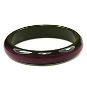 Ladies' Resin Round Bangles Classic Bracelet In Dark Purple