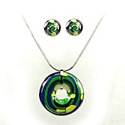 Ladies' Alloy with Enamel Including Necklace & Earrings Set