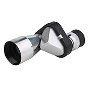 8X 20mm Mini Optical Lens Telescope with Carrying Strap & Pouch - Silver + Black