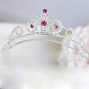 nydelige rhinestone blomst jente tiara / headpiece