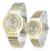 Paar Modische Analog Quarz Uhren (Silber und Gold)