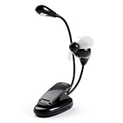 mini de luz led y el ventilador (pila AAA, negro)