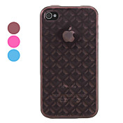estilo elegante rejilla protectora transparente el caso de TPU para iPhone 4 y (varios colores) 4s