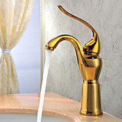 Classic Ti-PVD Finish Solid Brass Bathroom Sink Faucet