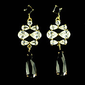 Black And White Cubic Zirconia Earrings In Simply Style
