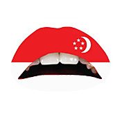 10 piezas de Singapur labios temporaty pegatina tatuaje