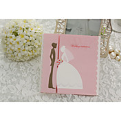 Elegant Groom & Bride Gate-fold Wedding Invitation - Set Of 50