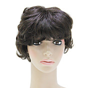 mano legata mono 100% umano parrucca capelli corti capelli ricci