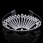smukke cubic zirconia i legering Peacock formet tiara