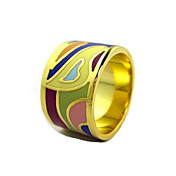unisex de moda de latón esmaltado anillos (13 mm)