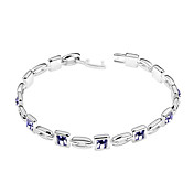 Austrian Crystal With Real Platinum Plated Anti-Allergy Ladies Bracelet Love Forever (More Colors)