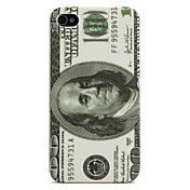 100 $ dollars à motifs en cuir PU et boîtier en plastique pour iphone 4 et 4s