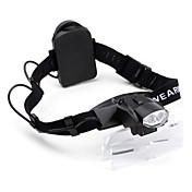 einstellbar 2-LED-Beleuchtung Lupe (1.0x 6.0x-)