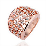 superbe strass or 18k anneau de mode résille