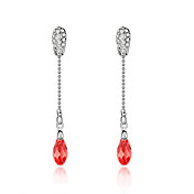 Juicy Austrian Crystal In Real Platinum Plated Ladies' Earrings (More Colors)