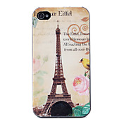 Eiffel Pattern Hard Back Case for iPhone 4 and 4S (Multi-Color)