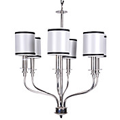 moderne metal lysekroner med 6 lys stof nuancer