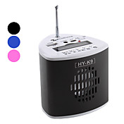recargable portátil de altavoces LCD con radio FM y lector de tarjetas TF (colores surtidos)