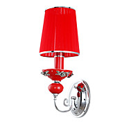 40W Modern Metal Wall Light with Fabric Shade