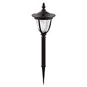 Solar Powered 2 - LED Lawn Lights in Aluminum Antique Design