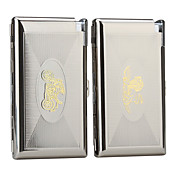Sliver Cigarette Case Lighter (Holds 14, Random Patterns)