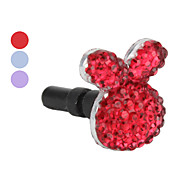 lapin de style anti-poussière prise du casque pour iPhone 4 et 4s (couleurs assorties)