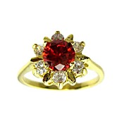 charmerende 18k hvidguld forgyldt cubic zirconia ring (flere farver)