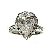 Fantasty Cubic Zirconia Platinum Plated Ladies' Fashion Ring(More Colors)