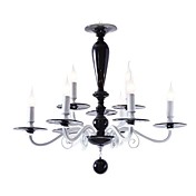 artísticos candelabros negros de cerámica con diseño de vela de 9 luces