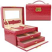 Princess Alligatoring Leatherette Ladies'Jewelry Box(More Colors)