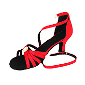 Elegant Customized Women's Satin Arch Strap Latin / Ballroom Dance Shoes With Buckle (More Colors)
