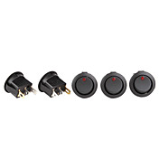 bil vippebrytere med rød / blå / grønn lysindikator (5-pack/12v)
