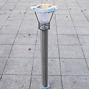 Solar Powered 3 - LED Lawn Lights in Stainless Steel Tower Design