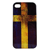 Retro-Stil Schweden Flagge Muster Hülle für das iPhone 4 und 4S