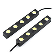 5 LED haute puissance des lampes auto voiture pendant la journée (10W, blanc, 2 pcs)