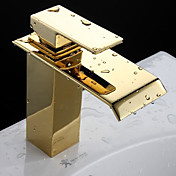 Waterfall Centerset Bathroom Sink Faucet (Ti-PVD Finish)